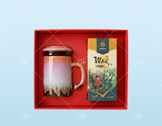 Giftset ca lọc trà và hộp trà gốm sứ LPGSL06
