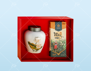 Giftset bộ hũ trà và hộp trà gốm sứ  - LPGSL13