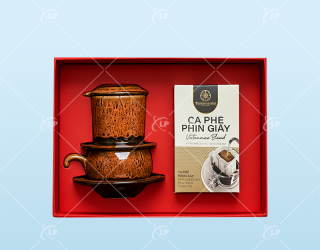 Giftset bộ phin cafe và hộp cafe cao cấp - LPGSL05