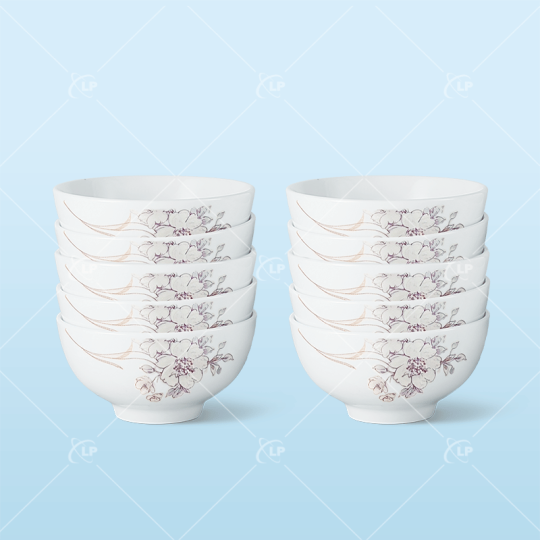 Bộ 10 chén ăn cơm hoa sơn trà - LPBD21