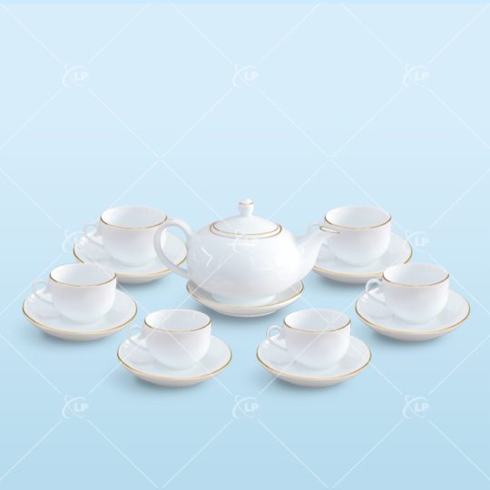 Bộ Trà Minh Nguyệt Kẻ Vàng LPBTT11