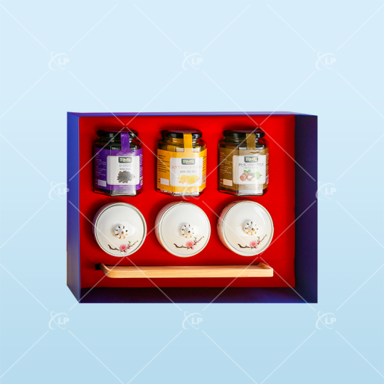 Giftset bộ 3 hũ mứt và 3 hộp mứt  - LPGSL15