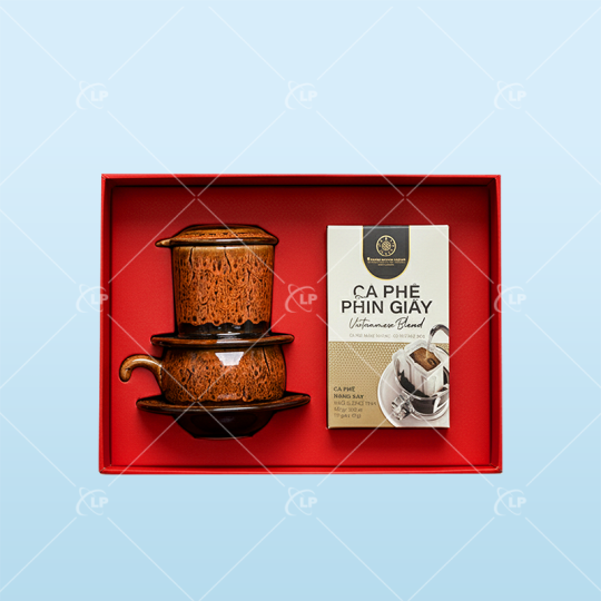 Giftset bộ phin cafe và hộp cafe cao cấp - LPGSL05